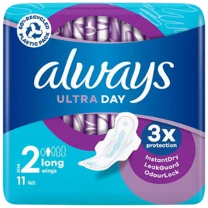 Always-Ultra-Sanitary-Towels-Long-with-Wings-(Size 2)-11Count-1