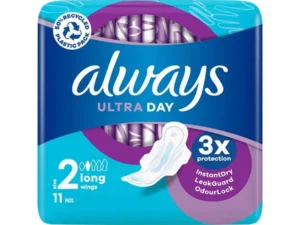 Always-Ultra-Sanitary-Towels-Long-with-Wings-(Size 2)-11Count