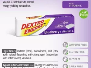 Dextro Energy Glucose Fast Acting Blueberry Tablets 47g (Pack of 24) - Image 4