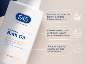 E45 Emollient Bath Oil 500ml - Image 5