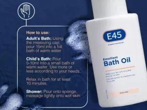 E45 Emollient Bath Oil 500ml - Image 6