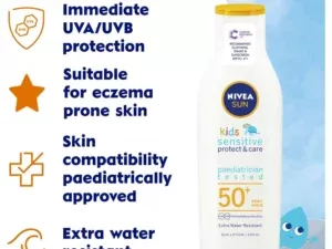 NIVEA SUN Kids Protect & Sensitive Sun Lotion 200ml - Image 3