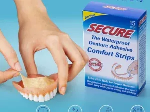 Secure Denture Adhesive Strips - 15 Strips - Image 5