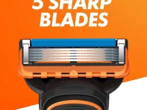 Fusion5 Men's Razor Orange 1 Razor, 3 Blades Refills - Image 4