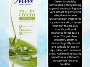 Nair Hair Removing Cream Sensitive Aloe Vera 100ml - Image 3