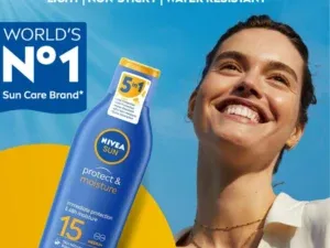 Nivea Medium Protection Sun Protect & Moisture Sun Cream Lotion SPF15 200ml - Image 4