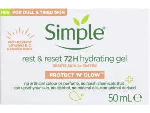 Simple Protect 'N' Glow Rest and Reset 72h Hydrating Gel 50ml - Image 5