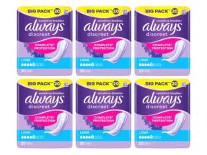 Always-Discreet-Incontinence-Pads-120-pads-(6-pack-bundle)