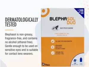 Blephasol Duo Eye Hygiene Lotion 100ml + 100 Pads - Pack of 3 - Image 5