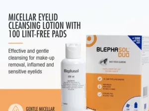 Blephasol Duo Eye Hygiene Lotion 100ml + 100 Pads - Pack of 3 - Image 4