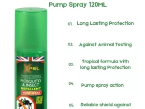 Xpel Mosquito & Insect Repellent Pump 120ml - Image 4