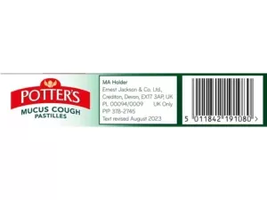 Potters Mucus Cough 20 Pastilles - Pack of 6 - Image 5