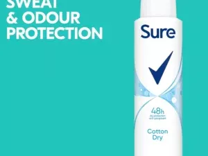 Sure Anti-Perspirant Aerosol Cotton Dry 3X150ml - Image 6